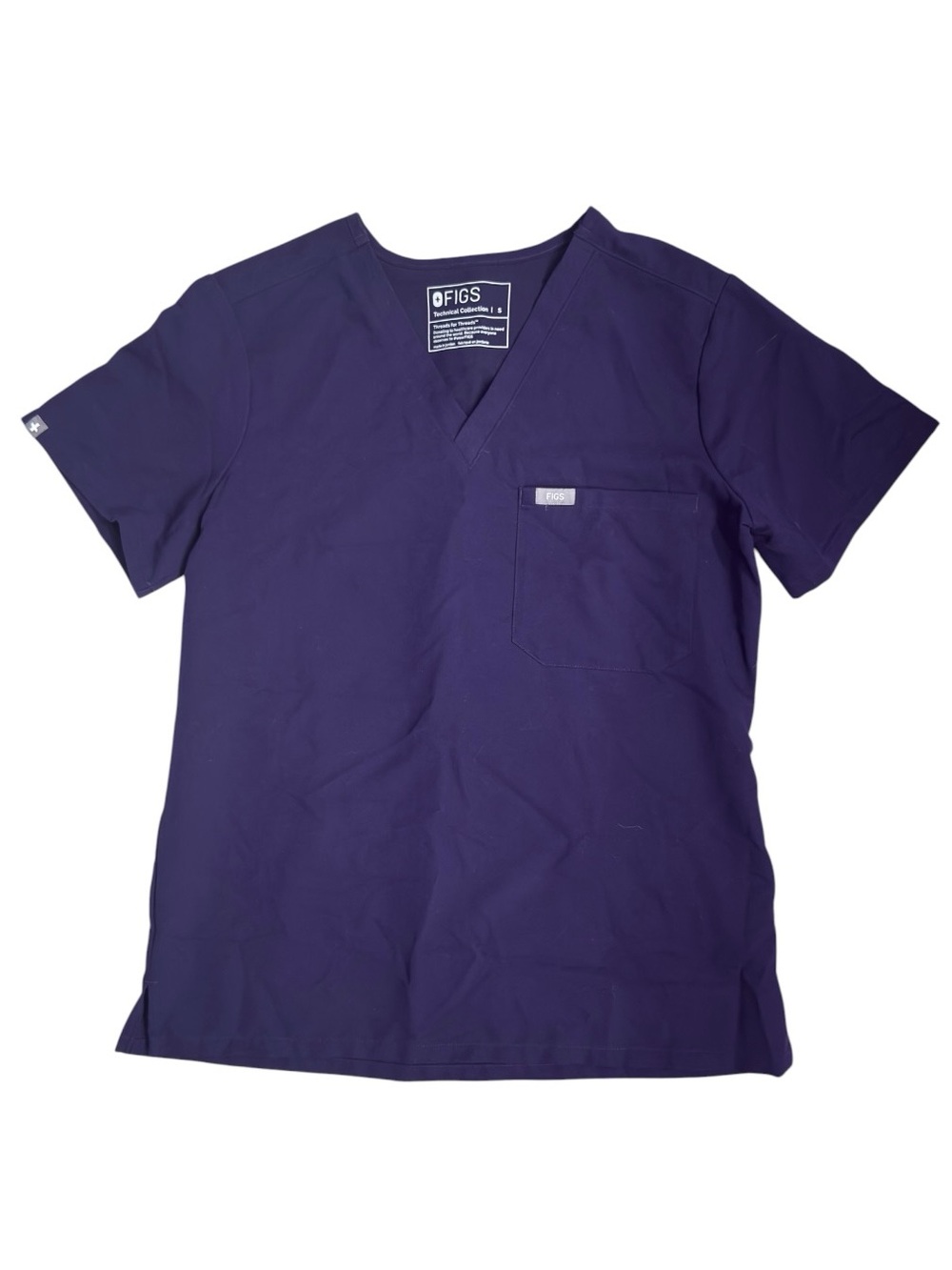 Figs Women’s Catarina One-Pocket Purple Jam Scrub Top EUC small